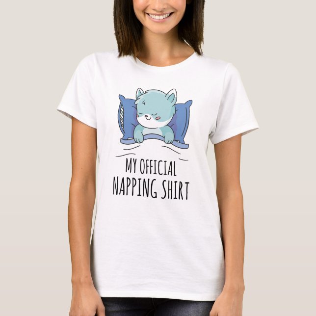 My official napping shirt with sleeping Cat (Front)