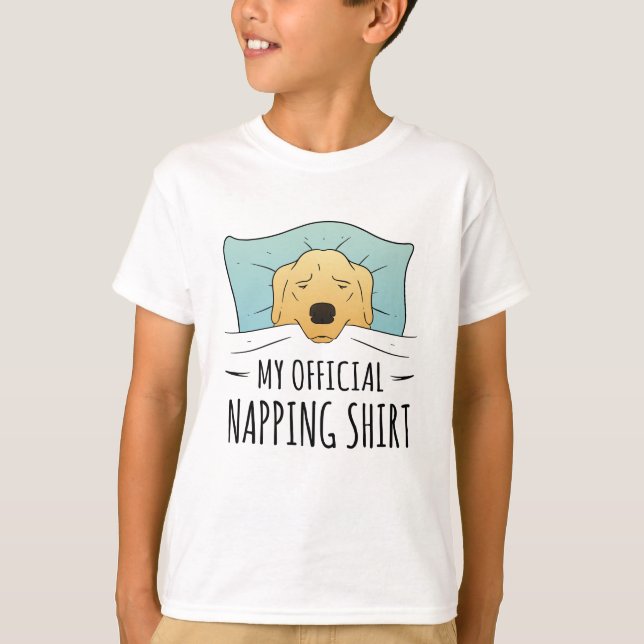 My official napping shirt with sleeping Dog (Front)