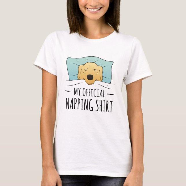 My official napping shirt with sleeping Dog (Front)