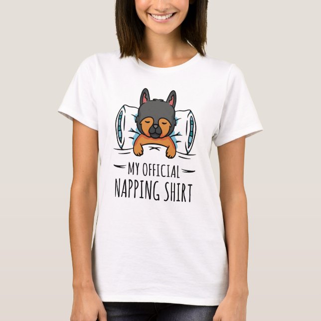 My official napping shirt with sleeping Dog (Front)