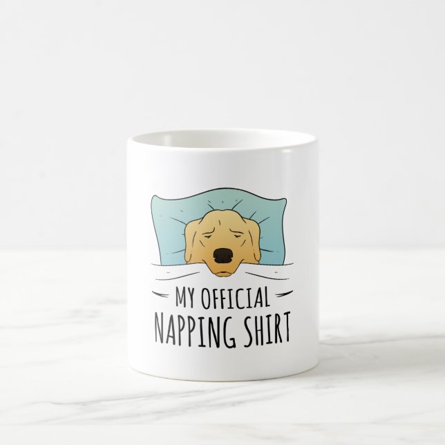 My official napping shirt with sleeping Dog Coffee Mug (Center)