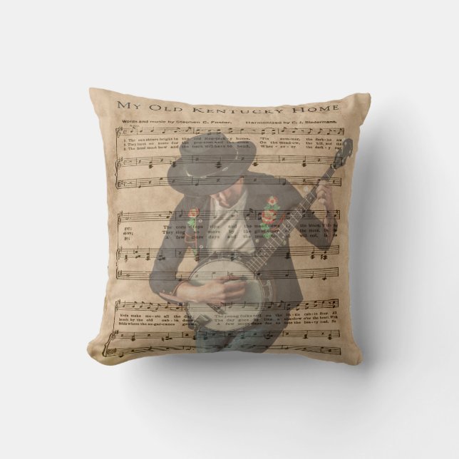 MY OLD KENTUCKY HOME THROW PILLOW (Front)