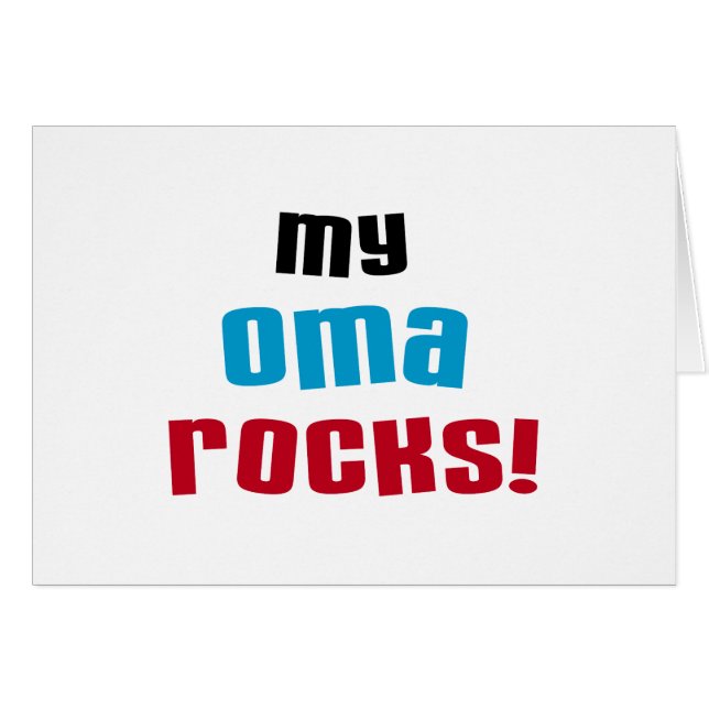 My Oma Rocks T-shirts and Gifts (Front Horizontal)