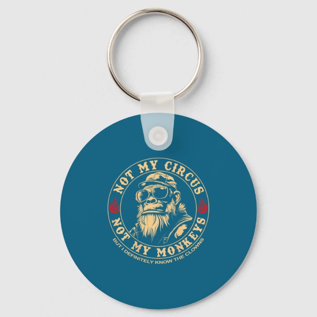 My On Not Circus Not Monkeys Gorilla Keychain (Front)