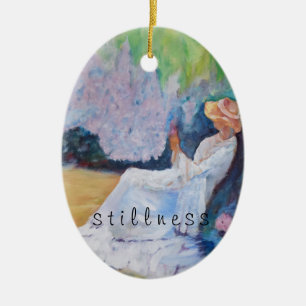 My one word : stillness : ceramic ornament
