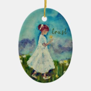 My One Word : Trust Ceramic Ornament