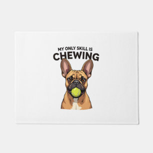 My Only Skill Is Chewing Vintage French Bulldog Te Doormat