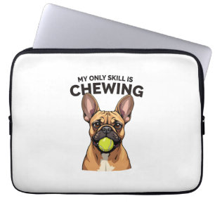 My Only Skill Is Chewing Vintage French Bulldog Te Laptop Sleeve