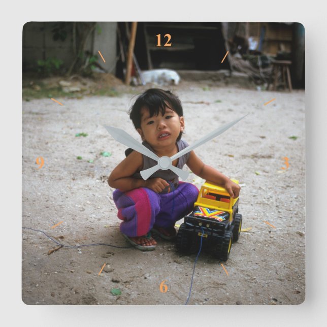 My Only Toy Square Wall Clock (Front)