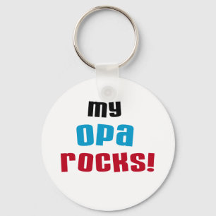 My Opa Rocks T-shirts and Gifts Keychain