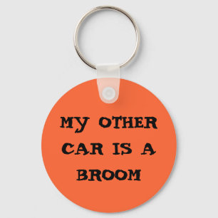my other car is a broom keychain