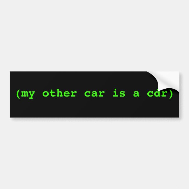 (my other car is a cdr) bumper sticker (Front)