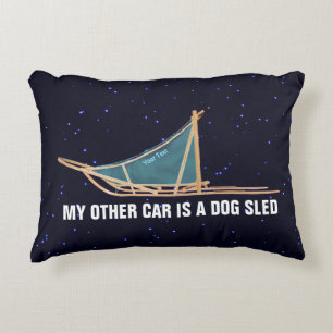 My Other Car Is A Dogsled Accent Pillow