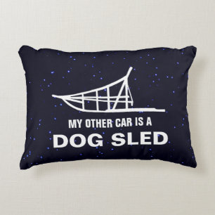 My Other Car Is A Dogsled Decorative Pillow
