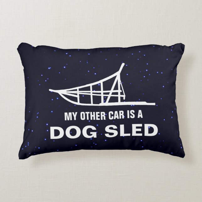 My Other Car Is A Dogsled Decorative Pillow (Front)