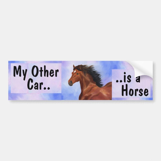 My Other Car is a Horse bumper sticker (Front)