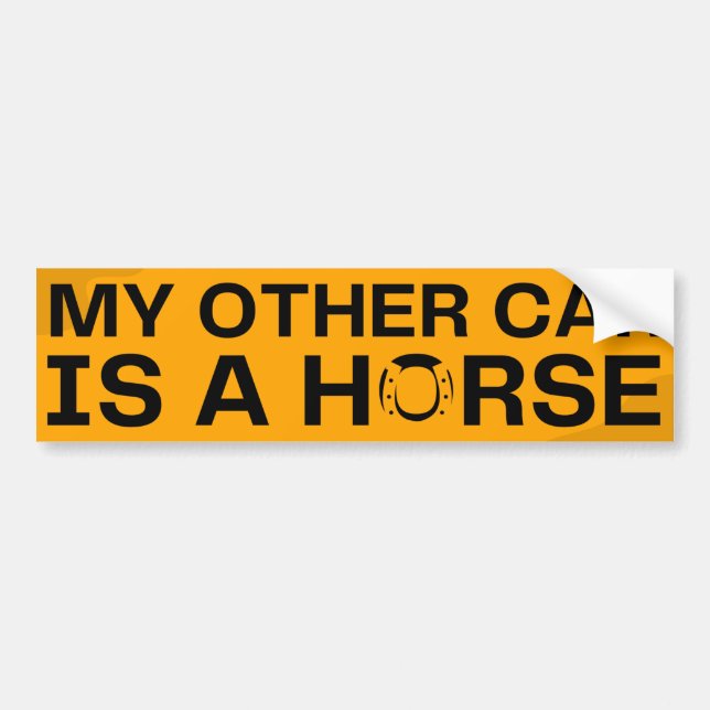 My Other Car is a Horse Bumper Sticker (Front)
