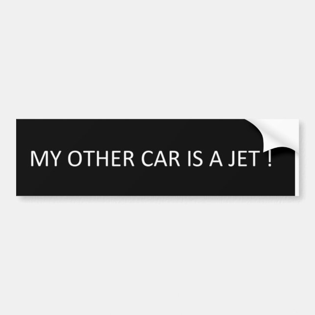 My Other Car Is A Jet Bumper Sticker (Front)