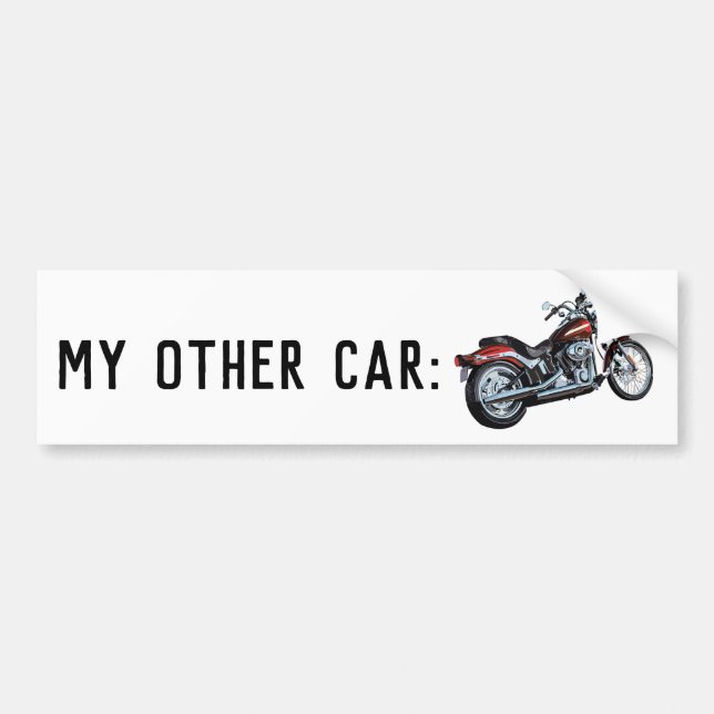 My other car is a motorcycle bumper sticker (Front)