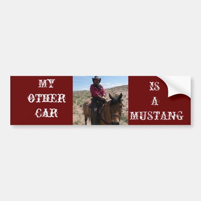 My other car is a mustang bumper sticker (Front)