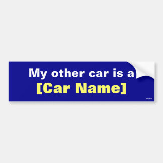 My other car is a... (Navy) Bumper Sticker