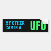 MY OTHER CAR - UFO bumper sticker