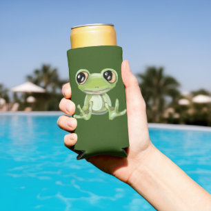 My Other Green Frog Friend Seltzer Can Cooler