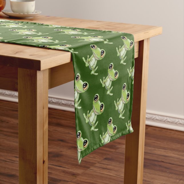 My Other Green Frog Friend Table Runner (In Situ)