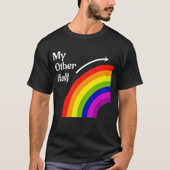 My Other Half Rainbow Right Matching T Shirt (Front)