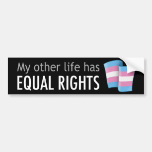 My Other Life Trans Dark Bumper Sticker