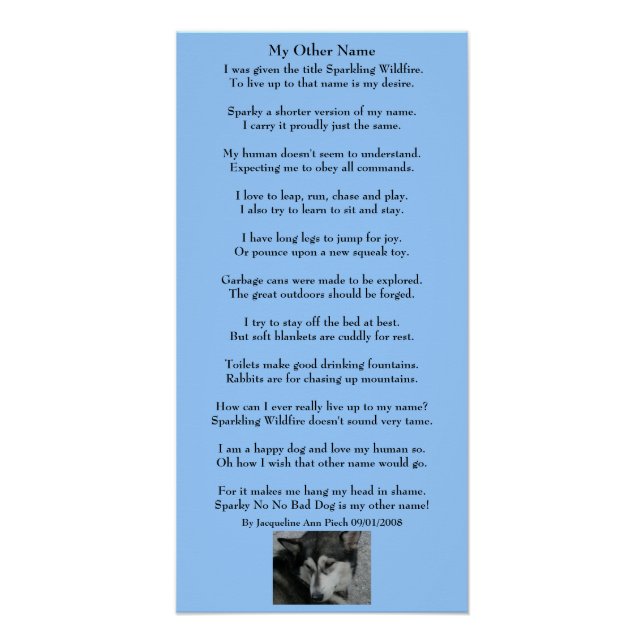 My Other Name Poetry Poster (Front)