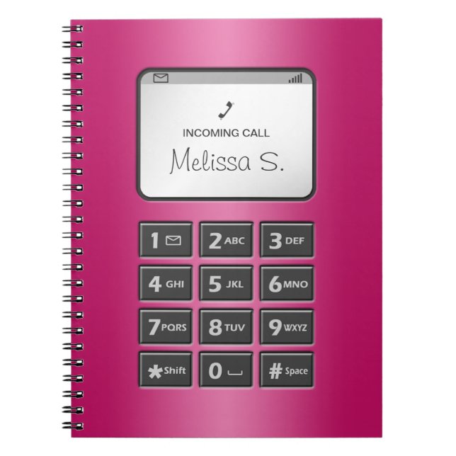 My Other Phone - Fuchsia Notebook (Front)