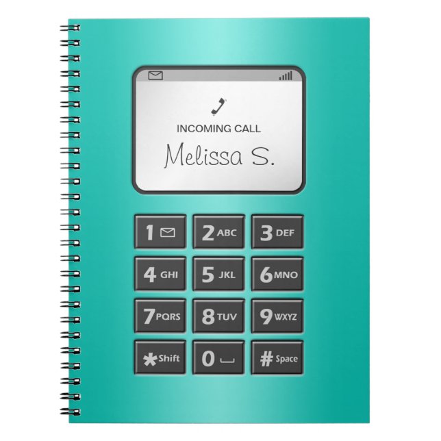 My Other Phone - Turquoise Notebook (Front)