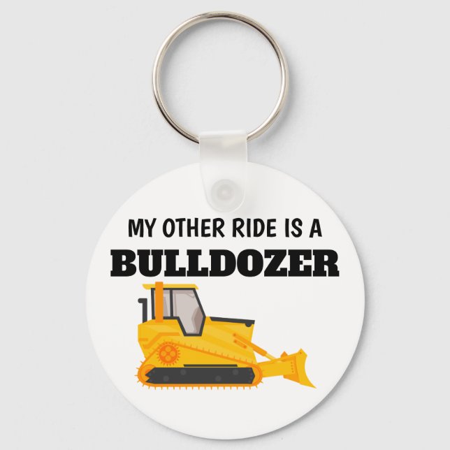 My other ride is a bulldozer air freshener keychain (Front)