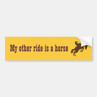My other ride is a horse bumper sticker