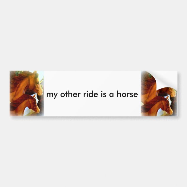 my other ride is a horse bumper sticker (Front)