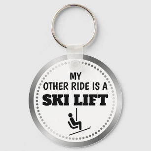 My Other Ride is a Ski Lift Keychain