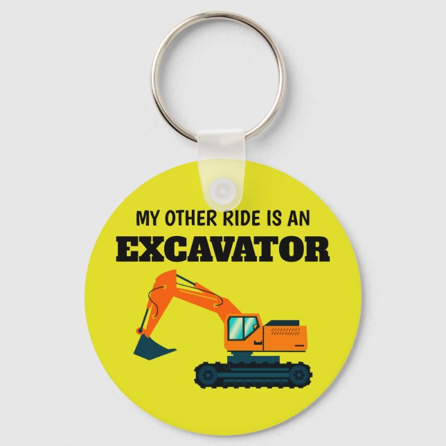 My other ride is an excavator keychain (Front)