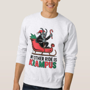 My Other Ride Is Krampus Krampus Riding Sleigh Sweatshirt