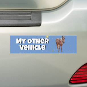 my other vehicle horse bumper sticker