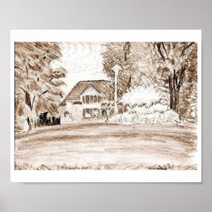 My Own Drawing Grand View Drive  Art Poster