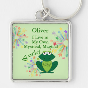 My Own Mystical Magical World Funny Frog Keychain