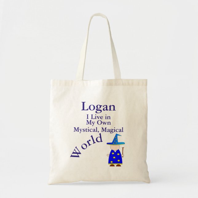 My Own Mystical Magical World Magic Wizard Tote Bag (Front)