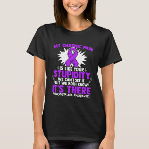 My Pain Fibro Survivor Purple Fibromyalgia Awarene T-Shirt