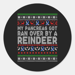My Pancreas Got Ran Over Diabetes Warrior Awarenes Classic Round Sticker