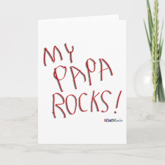 My Papa Rocks! Greeting Card (Front)