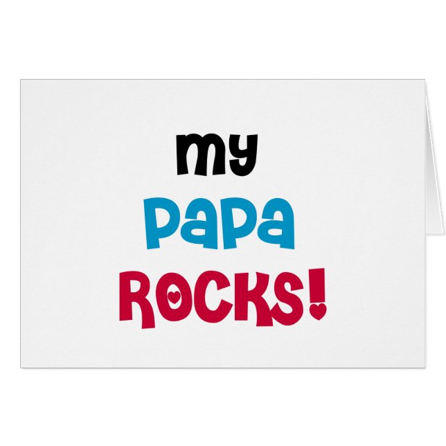 My Papa Rocks Tshirts and Gifts (Front Horizontal)