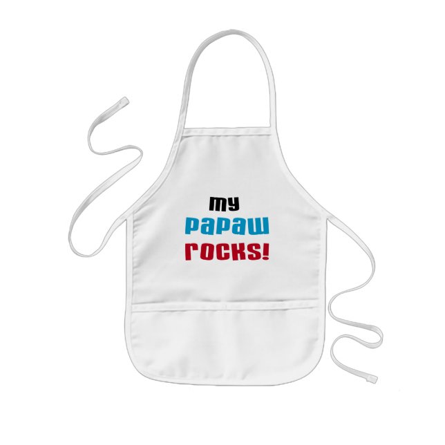 My Papaw Rocks T-shirts and Gifts Kids Apron (Front)