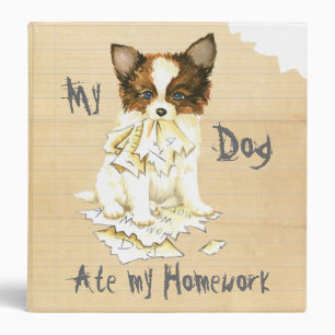 My Papillon Ate my Homework Binder