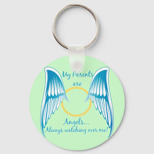 My Parents are Angels Keychain (Front)